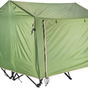 Outdoor Backpack Tent Automatic Camping Cot 4-Season Outdoor Off Ground Tent Folding for 2 Person Hiking Winter Fishing Camping Travel Night Cat Camping Tent, 200X80X126cm, Greenx2