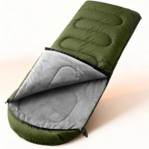 Cold Weather Sleeping Bag – Warm Fleece-Lined Outdoor Sleeping Bag for Camping and Backpacking