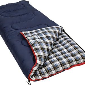Cotton Flannel Sleeping Bag for Adults Big & Tall, 3/4-Season Thicken Cold Weather Sleeping Bag with Compression Sack, Warm and Comfortable for Camping Hiking Backpacking Travel Hunting